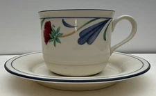 LENOX CHINASTONE "POPPIES ON BLUE" PORCELAIN DISHES