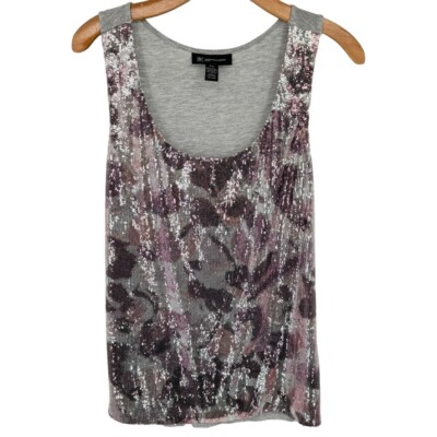 INC macy's women's sleeveless shirt top size medium petite pink