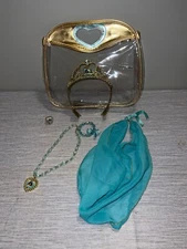 Disney Store Princess Jasmine Jewelry Crown Necklace Bracelet Ring Veil
