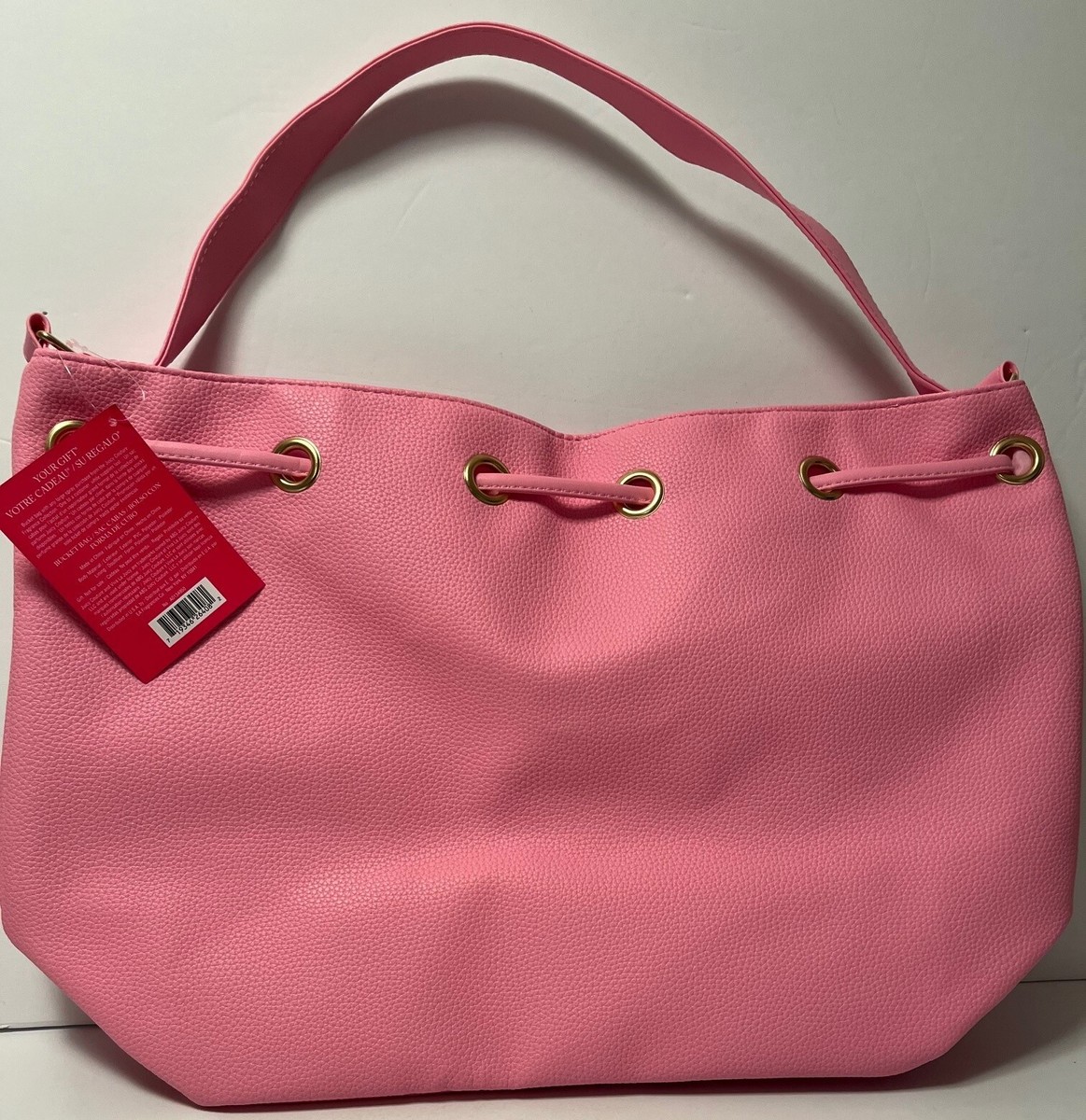Juicy Couture Pink Drawstring Tote Shoulder Crossbody Bag Juicy Couture Pink Drawstring Tote Shoulder Crossbody Bag