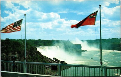 General View Niagara Falls Borderpoint Rainbow Bridge Postcard UNP VTG Koppel