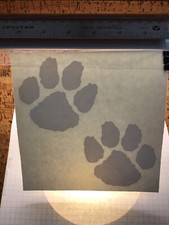 2 Paw Prints BIG - WHITE - Vinyl Sticker Decal - MM4.3.1108