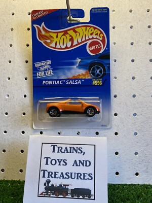 Hotwheels  Orange Pontiac Salsa Collector  #596 NIP Chrome 7sp (B-500) 1995 Yr