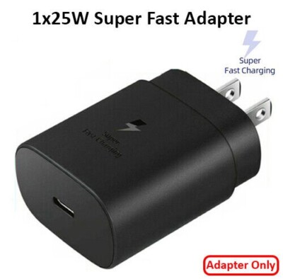Super Fast Wall Charger Samsung 25w Type USB-C 6FT Cable Charger For S20 S21+ 5G