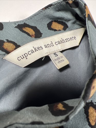 Cupcakes & Cashmere Anthropologie Mini Dress Grey Leopard Women’s Size Small - Picture 5 of 8