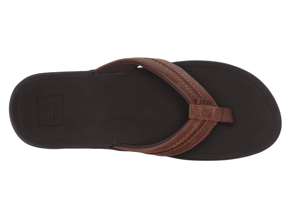 Мужские шлепанцы Reef Leather Ortho-Bounce Coast коричневые RF0A3YKRBRO - Изображение 4 из 4