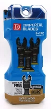 (J) Imperial Blades IBOACTV 6 One Fit Storm Titanium Metal/Wood Variety Pack 6PC