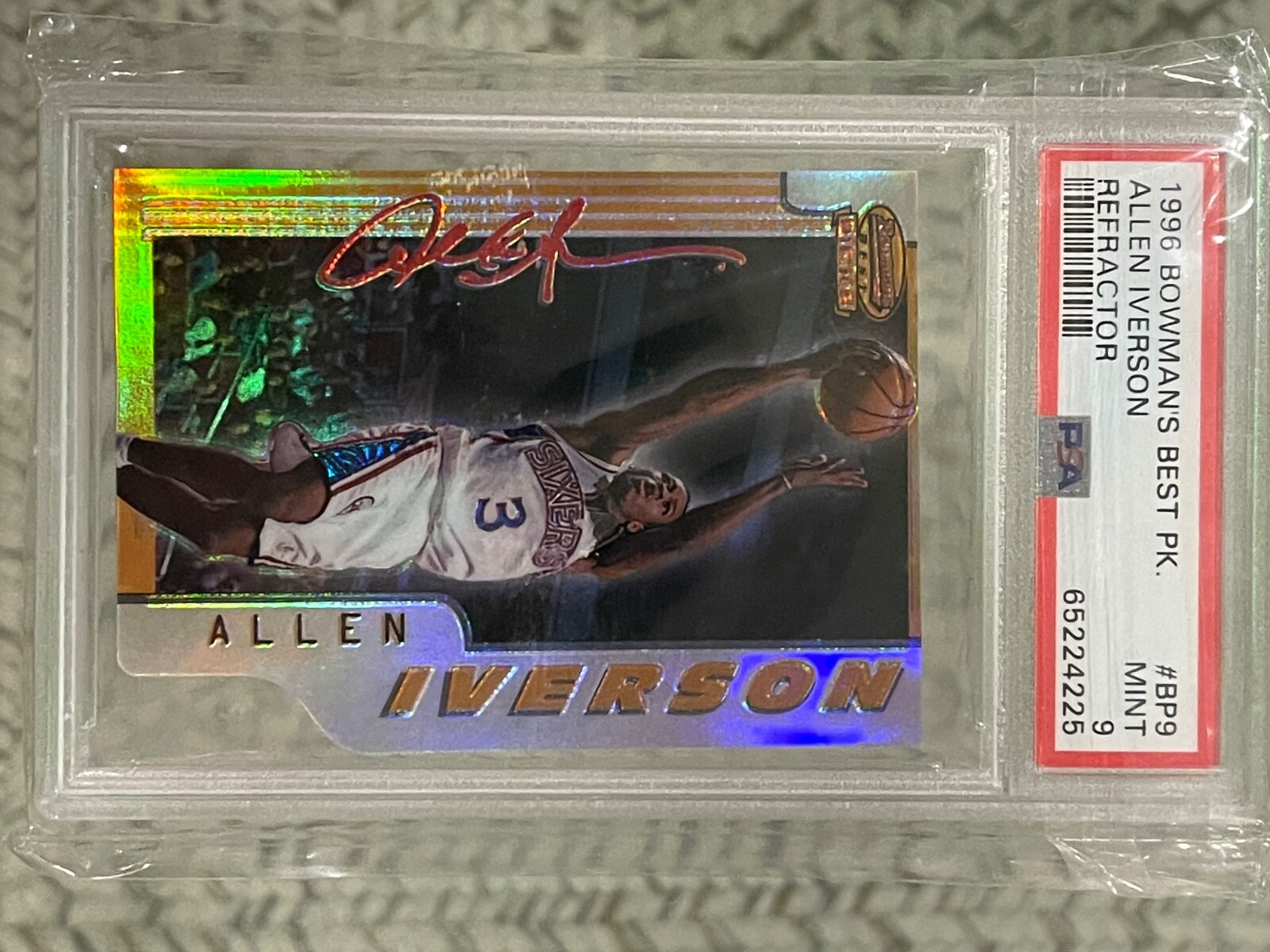 1996 Bowman’s Best PK. Allen Iverson Refractor