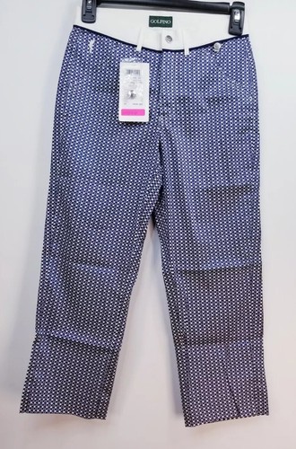 GOLFINO Printed Stretch Slim Capri Pants, Womens Sz 2, XXS, Blue, NEW, NH3106 - Bild 6 von 10