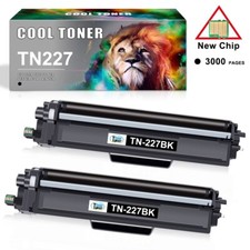 2 Pack Toner Cartridge for Brother TN227 223 HL-L3210CW L3230CDW HL-L3230CDN