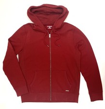 EXPRESS Fleece Men's Full-Zip Red Hooded Sweater.