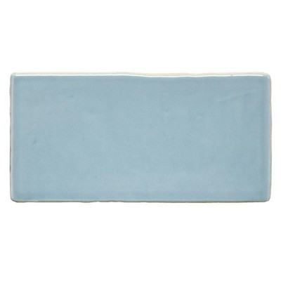 Wandfliese Cifre Atlas sky brillo hell blau glänzend 7,5 x 15 cm I. Sorte