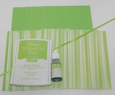 GREEN GALORE FELT INK PAD REFILL 6X6 DESIGNER PAPER A2 CARDSTOCK STAMPIN UP