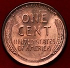 Uncirculated Red 1949-D Denver Mint Copper Lincoln Wheat Cent — photo 2