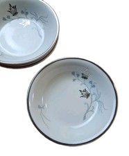 Juego de 4 cuencos de porcelana de postre de frutas Baronet Silver Arbor 5 1/4"