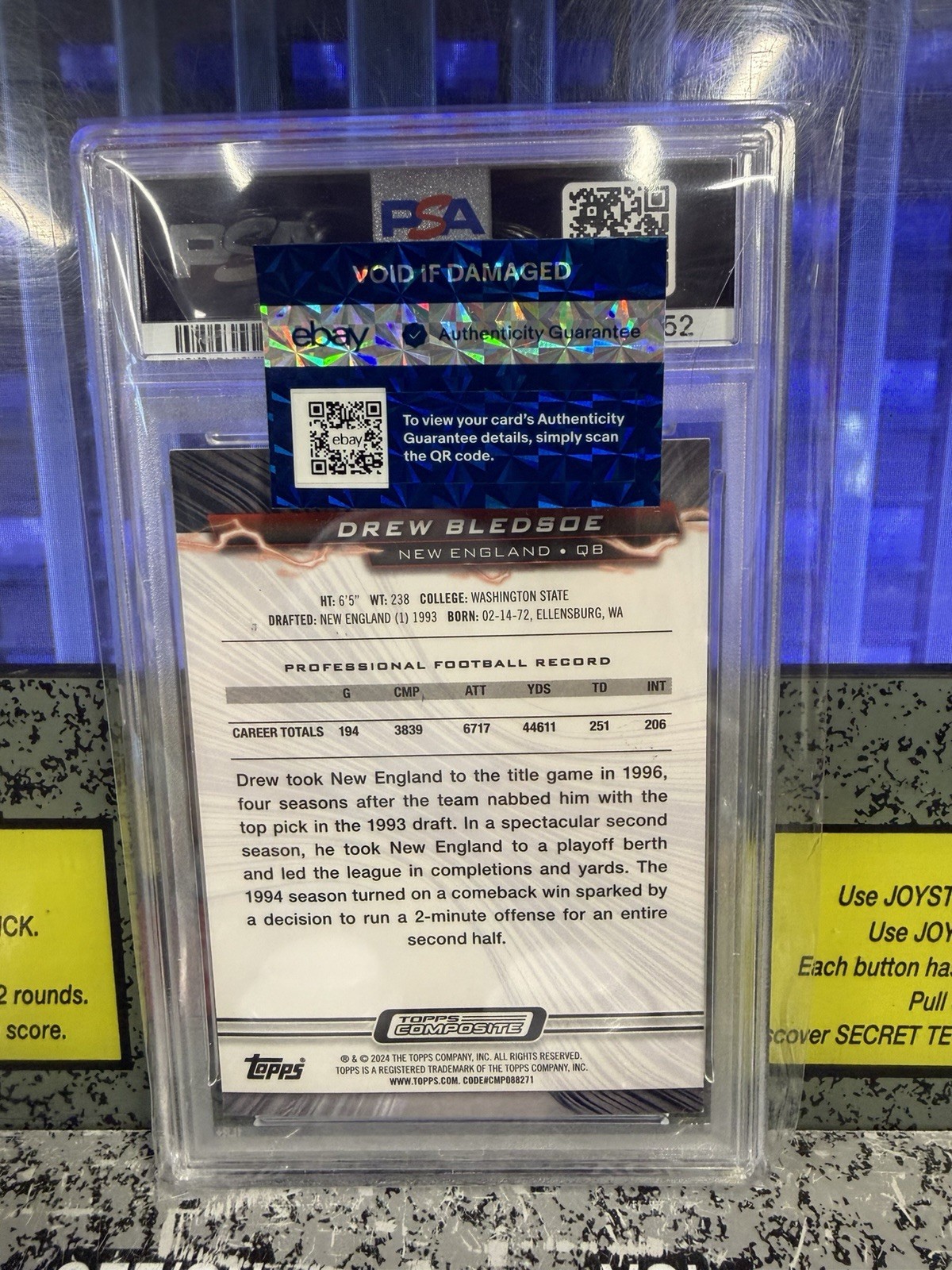 2023 Topps Composite Drew Bledsoe #91 Superfractor 1/1  Graded PSA 9 MINT view 7