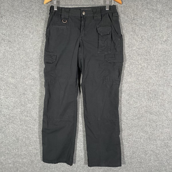 5.11 Tactical Pants Womens US 2 Black Cargo Straight Leg Workwear Combat Patrol