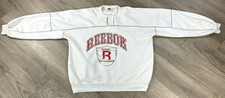Reebok Sweatshirt Adult Large White VTG 70s 80s Logo Pullover Made In U.S.A.