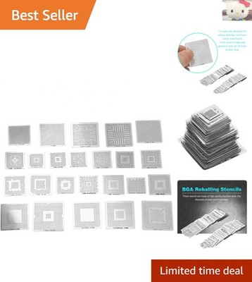Universal 130PC BGA Stencil Set - Durable Steel Templates for Chip Reballing