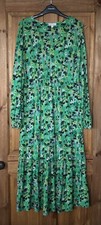 Next Maternity green floral long sleeved maxi dress 10