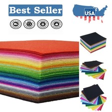DIY Crafting Delight: 42 Nonwoven Felt Sheets 4"x4" for Creative Projects