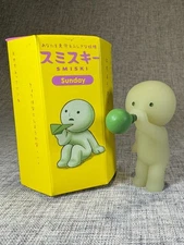 Genuine Smiski Sunday Series Smiski Blowing Bubbles Figure