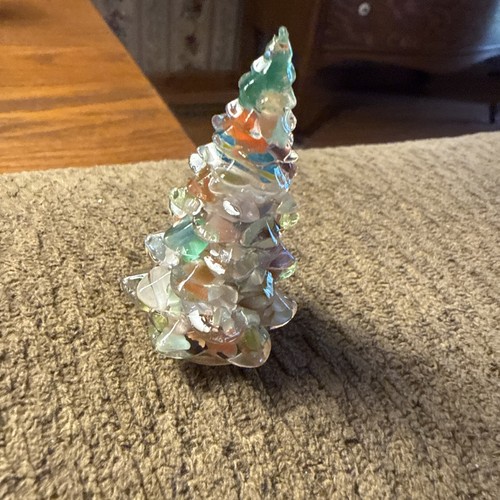 Awesome Natural Christmas Gemstone Tree In Colorful Cats Eyes Stones - Picture 7 of 10