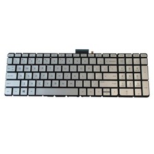 Silver Backlit Keyboard for HP Pavilion 15-AU 15-AW 15-BC Laptops