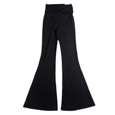 OFFLINE by Aerie OG Foldover Super Flare High Rise Black Leggings Small Long