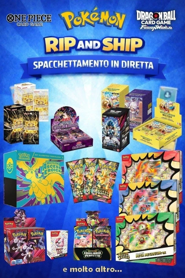 [LIVE] RIP & SHIP Pokemon, One Piece, Dragon Ball - Trova il PULL!