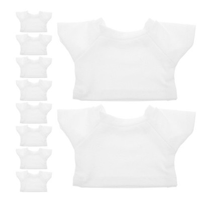 10pcs Bear Doll Clothes: T-Shirt Costume for 23cm Stuffed Animals Replaceable