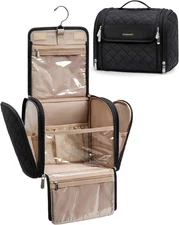 Makeup Bag for Women with Hanging Hook - Portable Cosmetic Case, Large Capacity