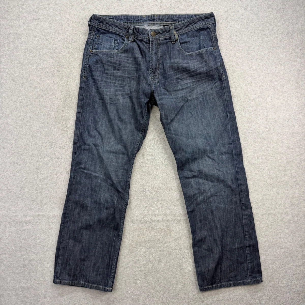 Buffalo David Bitton Jeans Uomo Relaxed Straight – Indaco Autentico – Taglia 36W/30L