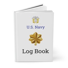 US Navy Officer Lieutenant Commander LCDR Log Book Emblem Journal