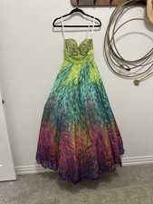 ✨ JOVANI Beaded Chiffon Ombré Mermaid/A-Line Gown, Size 0