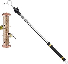 36-66 inch extended adjustable clothes hook rod with practical hanger hook high