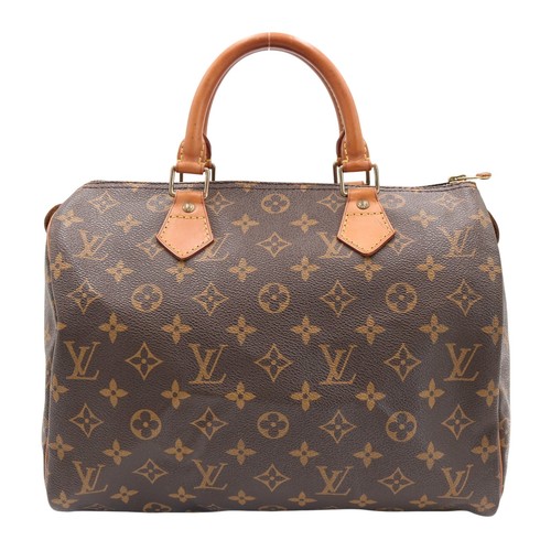 Authentic Louis Vuitton M41526 Speedy 30 Brown Monogram Handbag Serial SP0994