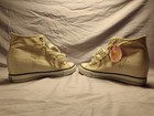 Daddy's Money Secret Wedge Women High Top Canvas Sneakers Beige/Gold 8.5 — photo 5