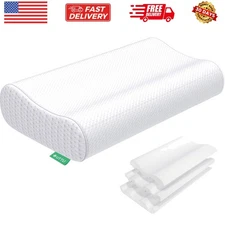 Cervical Pillow for Neck Strain Relief, Memory Foam Neck Pillow for Sleeping,...