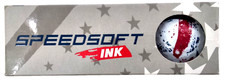TaylorMade Golf Balls USA Flag Speedsoft Ink Red White and Blue 3 NEW BALLS NIB