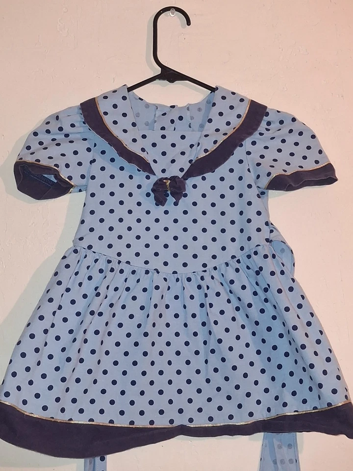 "Brooke Lindsay" VINTAGE Girls Polka Dot Dress Size 4  - Image 2 of 4