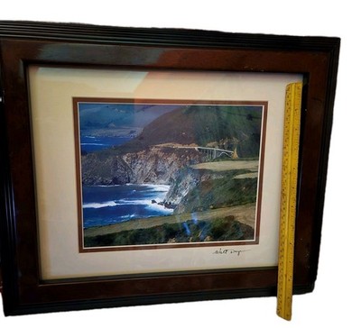 Walt Day Signed Big Sur Bixby Bridge 8x10'' Photograph Framed 17x14'' California