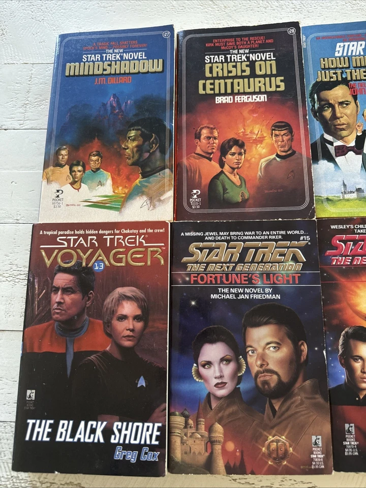 Lot of 10 Star Trek Pocket Books Vintage Novels TOS TNG Voyager Mixed Sci-Fi Foto 2 de 4