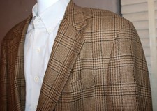 Austin Reed London Men's Brown Glen Plaid Wool Sportcoat Blazer Sz 42 L Preppy