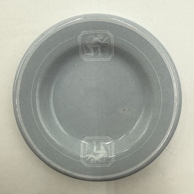 VINTAGE NEW YORK, NEW HAVEN & HARTFORD RAILROAD BUFFALO CHINA BUTTER PAT 3,5''