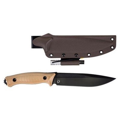 Kronos Knives Ken Onion EliteSurvival Fixed Blade 1095 Black PVD & Kydex Sheath