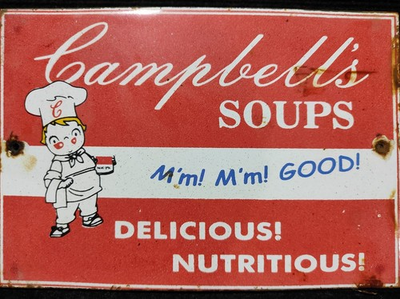 #ad #ad Porcelain Campbells Soups Enamel Metal Sign Plate Size 8quot; x 5.5quot; Inches $29.99