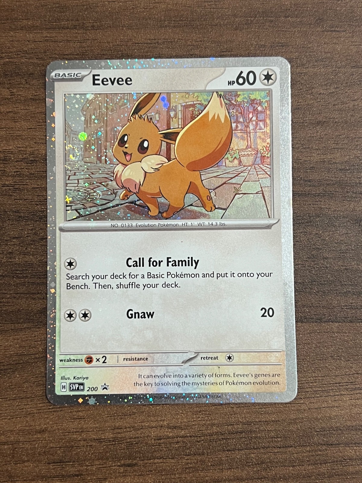 Eevee SVP 200 Cosmos Holo Promo Scarlet & Violet Black Star Pokémon TCG