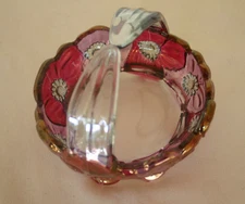 VTG MCM Westmoreland Glass CO. Dogwood Flower Footed Candy Dish B-212