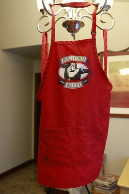 Green Bay Packers concession stand Lambeau Field staff uniform barbeque apron #2